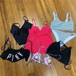 Swimwear Bundle Bikini Sets Tankini Bathing Suits Collection Women Small 6 Piece